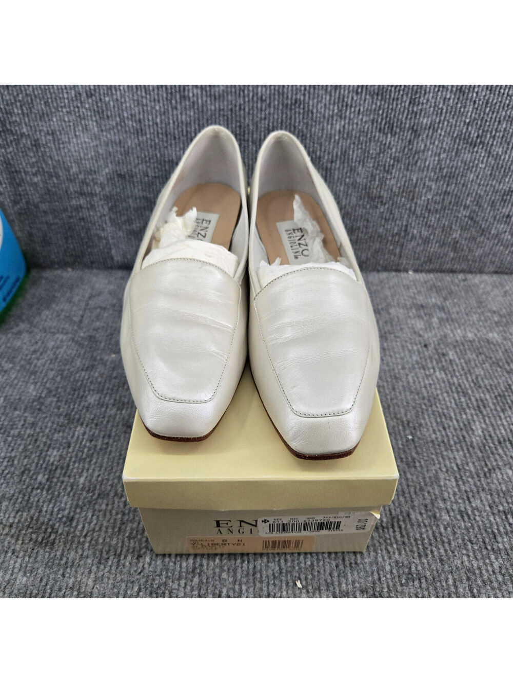 Enzo Angiolini Y-Liberty 21 Pearl Leather Loafers Womens 8N